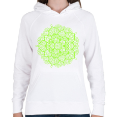 PRINTFASHION Kiszínezhető mandala minta - Női kapucnis pulóver - Fehér