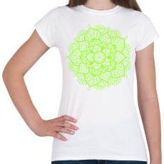 PRINTFASHION Kiszínezhető mandala minta - Női póló - Fehér
