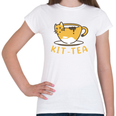 PRINTFASHION Kit-tea - Női póló - Fehér