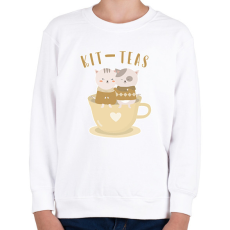 PRINTFASHION Kit-teas - Gyerek pulóver - Fehér