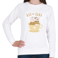 PRINTFASHION Kit-teas - Női pulóver - Fehér