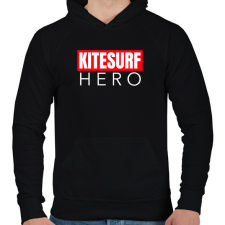 PRINTFASHION KITESURF HERO - Férfi kapucnis pulóver - Fekete férfi pulóver, kardigán