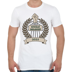 PRINTFASHION Kiváló dolgozó 2 - Férfi póló - Fehér