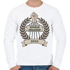PRINTFASHION Kiváló dolgozó 2 - Férfi pulóver - Fehér férfi pulóver, kardigán