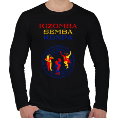 PRINTFASHION Kizomba Semba Konpa táncos S0201-ForBlackOnly - Férfi hosszú ujjú póló - Fekete