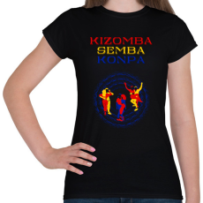 PRINTFASHION Kizomba Semba Konpa táncos S0201-ForBlackOnly - Női póló - Fekete