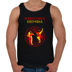 PRINTFASHION Kizomba Semba táncos S0201-ForBlackOnly - Férfi atléta - Fekete