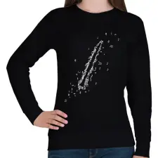 PRINTFASHION Klarinét - Női pulóver - Fekete női pulóver, kardigán