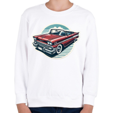 PRINTFASHION Klasszikus Autó - Gyerek pulóver - Fehér gyerek pulóver, kardigán