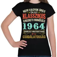 PRINTFASHION Klasszikus eredeti minőség - Egyedi számokkal - Női póló - Fekete női póló