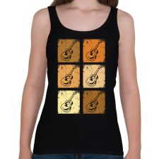 PRINTFASHION Klasszikus gitárok - Női atléta - Fekete női trikó