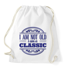 PRINTFASHION Klasszikus vagyok nem öreg - Sportzsák, Tornazsák - Fehér tornazsák