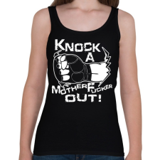 PRINTFASHION Knock Out - Női atléta - Fekete női trikó
