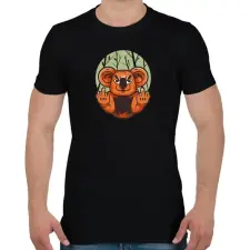 PRINTFASHION koala beint - Férfi póló - Fekete férfi póló