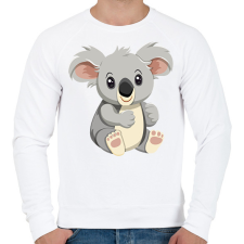 PRINTFASHION Koala maci - Férfi pulóver - Fehér férfi pulóver, kardigán