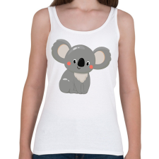 PRINTFASHION Koala maci - Női atléta - Fehér női trikó