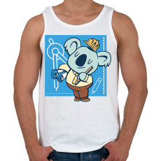 PRINTFASHION Koala mérnök - Férfi atléta - Fehér
