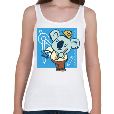 PRINTFASHION Koala mérnök - Női atléta - Fehér