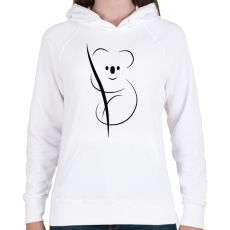 PRINTFASHION Koala - Női kapucnis pulóver - Fehér