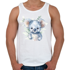 PRINTFASHION Koala növényekkel - Férfi atléta - Fehér atléta, trikó