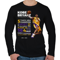 PRINTFASHION Kobi Bryant Dark - Férfi hosszú ujjú póló - Fekete