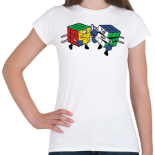 PRINTFASHION Kocka K.O. - Női póló - Fehér női póló