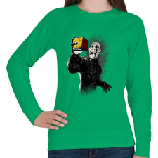 PRINTFASHION Kocka kirakva - Női pulóver - Zöld női pulóver, kardigán