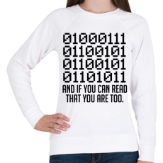 PRINTFASHION KOCKA - Női pulóver - Fehér