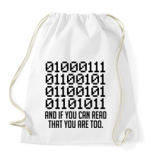 PRINTFASHION KOCKA - Sportzsák, Tornazsák - Fehér tornazsák