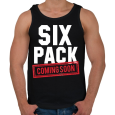 PRINTFASHION Kockahas készülőben - Férfi atléta - Fekete