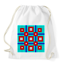 PRINTFASHION Kockás minta 01 - Sportzsák, Tornazsák - Fehér tornazsák