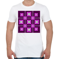 PRINTFASHION Kockás minta 03 - Férfi póló - Fehér férfi póló