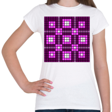 PRINTFASHION Kockás minta 03 - Női póló - Fehér női póló