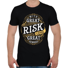 PRINTFASHION Kockázat - Férfi póló - Fekete férfi póló