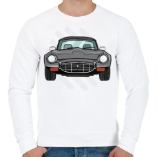 PRINTFASHION Kocsi - Férfi pulóver - Fehér férfi pulóver, kardigán