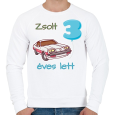 PRINTFASHION Kocsis számos minta - Férfi pulóver - Fehér