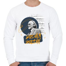 PRINTFASHION Kodály Zoltán - Férfi pulóver - Fehér