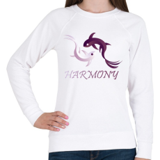 PRINTFASHION Koi harmónia - Női pulóver - Fehér
