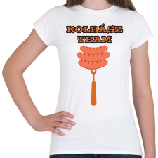 PRINTFASHION Kolbász Team - Női póló - Fehér női póló