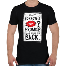 PRINTFASHION Kölcsön csók? - Férfi póló - Fekete férfi póló
