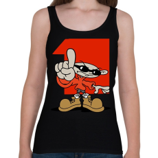 PRINTFASHION Kölyök nem dedós 1. - Női atléta - Fekete