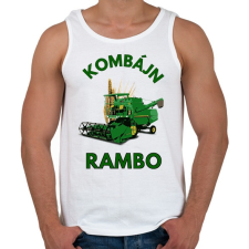 PRINTFASHION KOMBÁJN RAMBO - Férfi atléta - Fehér atléta, trikó