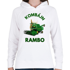 PRINTFASHION KOMBÁJN RAMBO - Női kapucnis pulóver - Fehér