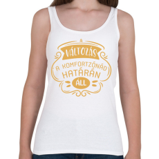 PRINTFASHION Komfortzónád határán - Női atléta - Fehér