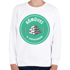 PRINTFASHION Kőműves a láthatáron - Gyerek pulóver - Fehér gyerek pulóver, kardigán