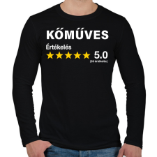 PRINTFASHION Kőműves Értékelés ***** 5.0 (69 értékelés) - Férfi hosszú ujjú póló - Fekete férfi póló