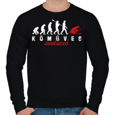 PRINTFASHION Kőműves evolúció - Férfi pulóver - Fekete férfi pulóver, kardigán