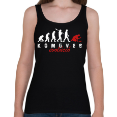 PRINTFASHION Kőműves evolúció - Női atléta - Fekete