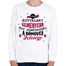 PRINTFASHION Kőműves felesége - Gyerek pulóver - Fehér gyerek pulóver, kardigán