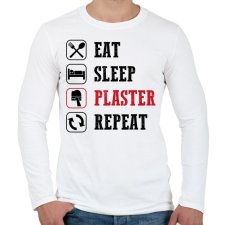 PRINTFASHION Kőműves - Férfi hosszú ujjú póló - Fehér férfi póló